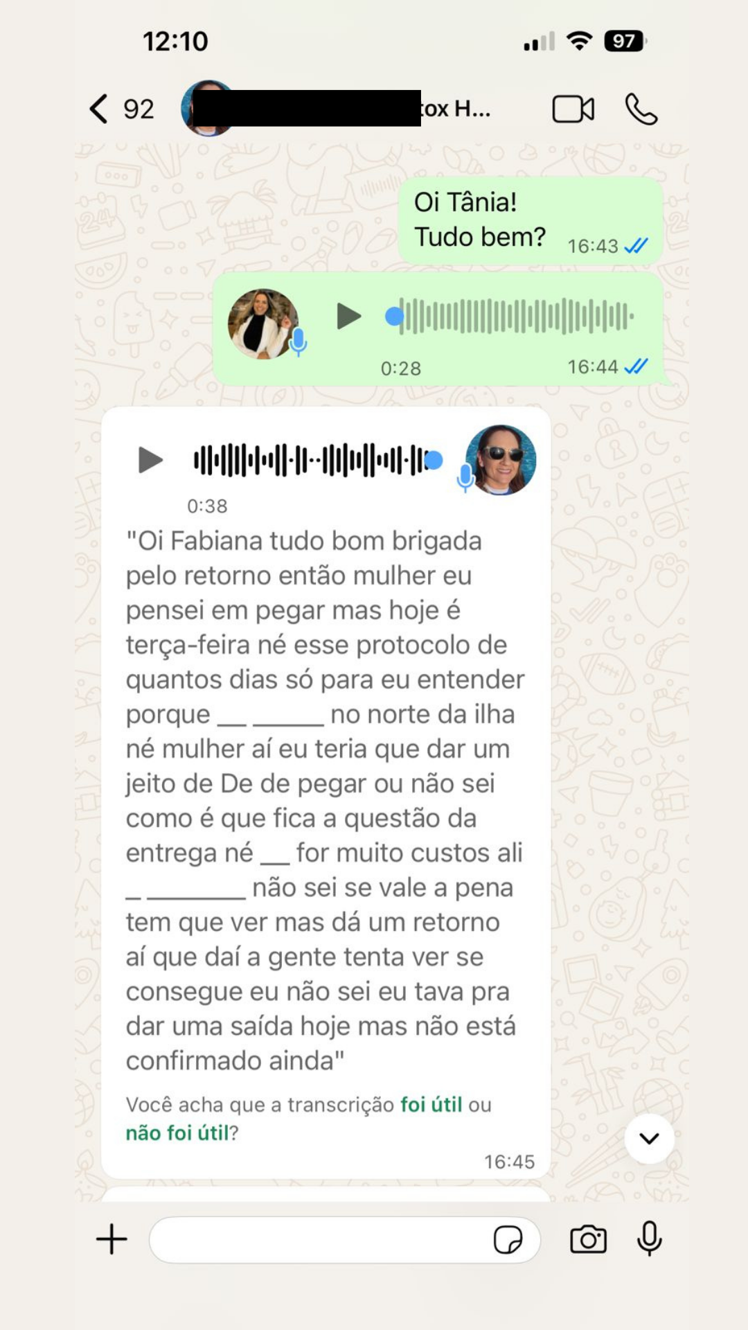 Cliente demonstrando interesse no Projeto Reset pelo WhatsApp